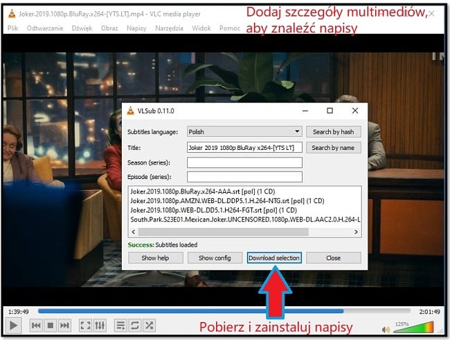 Pobierz Napisy z VLC