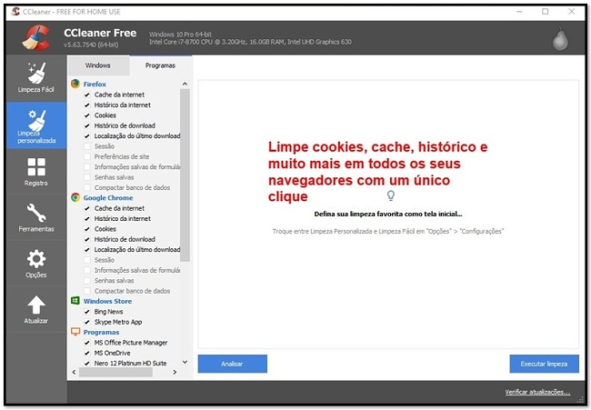 Limpe o seu computador com CCleaner