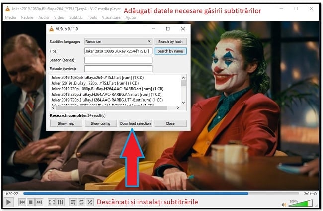 Descărcați Subtitle cu VLC