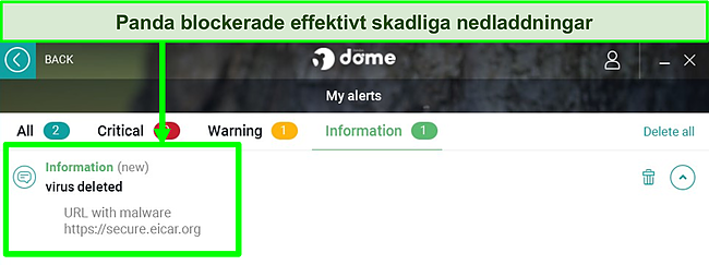 Skärmdump av Pandas avsnitt 