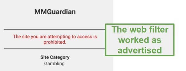 mmguardian web filter block