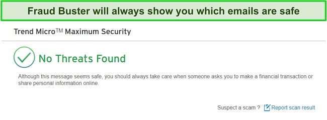 Screenshot of Trend Micro checking email message for threats