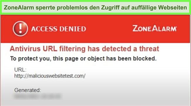 Screenshot der Popup-Benachrichtigung 