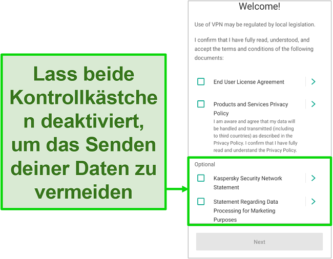 Screenshot des Einstellungsbildschirms von Kaspersky System Watcher, mit dem der Ransomware-Schutz angepasst werden kann.