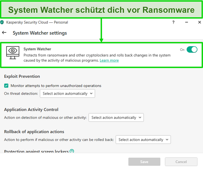 Screenshot des Schnell-Scan-Ergebnisbildschirms der Kaspersky Antivirus-Desktop-App.