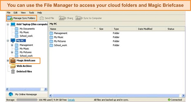 Screenshot of Webroot's File Manager