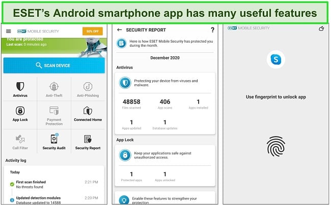 Resgatar código, ESET Mobile Security