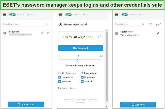 You can generate secure passwords to protect your online accounts