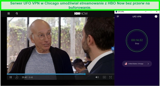 Ogranicz swój entuzjazm grając w HBO Now, będąc połączonym z serwerem UFO VPN w Chicago w USA