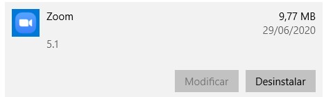 Desinstalar Zoom