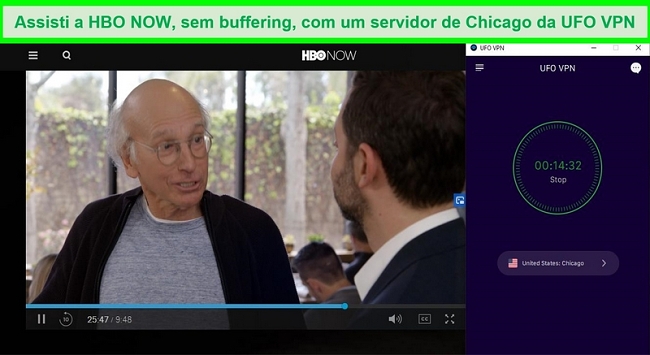 Limite seu entusiasmo tocando na HBO Now enquanto estiver conectado ao servidor UFO VPN de Chicago US