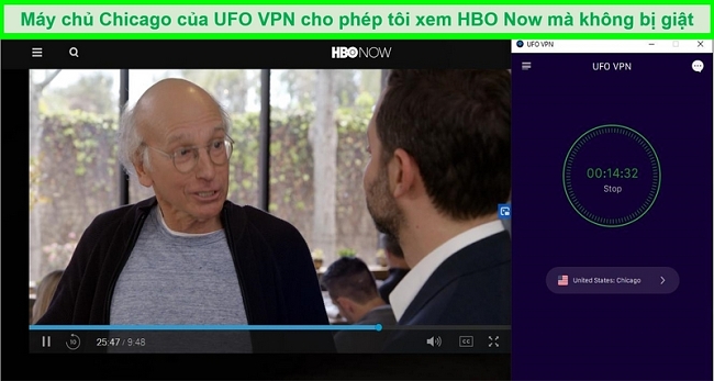 Kiềm chế sự đam mê của bạn khi phát trên HBO Ngay khi được kết nối với máy chủ Chicago US của UFO VPN