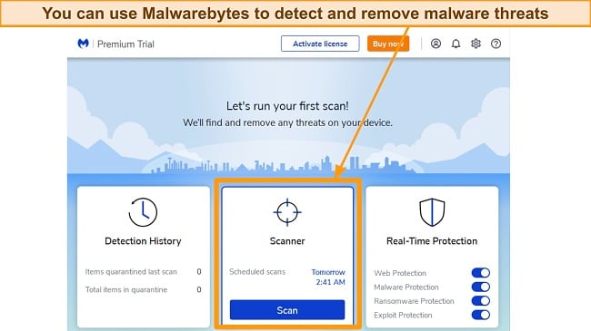 Malwarebytes review app screenshot