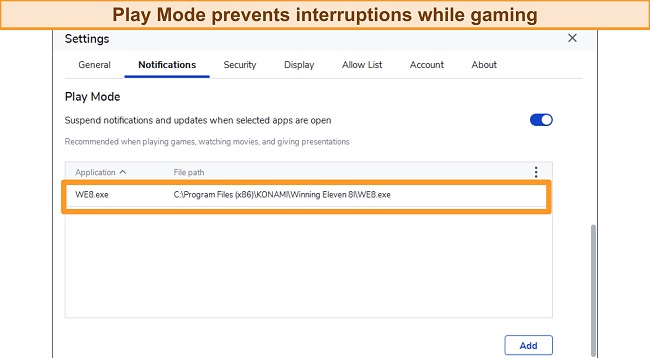 You can add as many apps as you want to Malwarebytes’ Play Mode feature