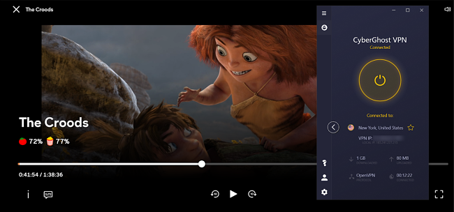 Screenshot van The Croods op Peacock TV met behulp van