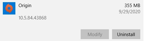 Uninstall Origin