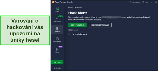 Recenze Avast Antiviru: Monitorování e-mailu na varování před hackováním a porušením bezpečnosti