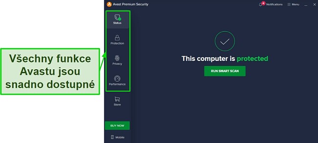 Recenze Avast Antiviru: Intuitivní rozhraní pro pracovní plochu
