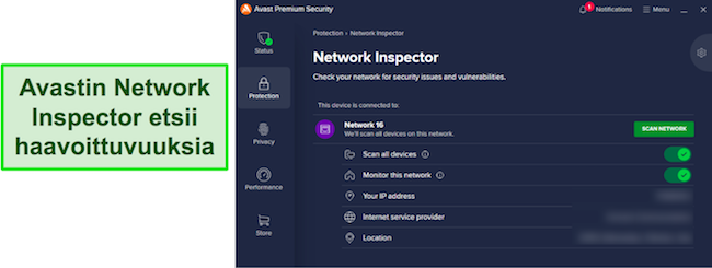 Kuvakaappaus Avastin Network Inspector -ominaisuudesta