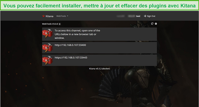 Capture d'écran de l'application Kitana pour Plex.