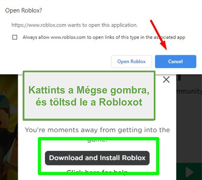 Töltse le a Robloxot.