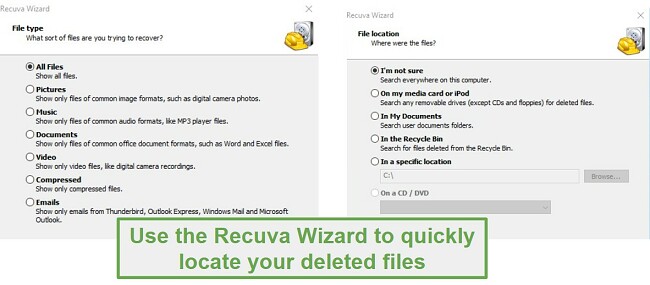 Recuva Wizard