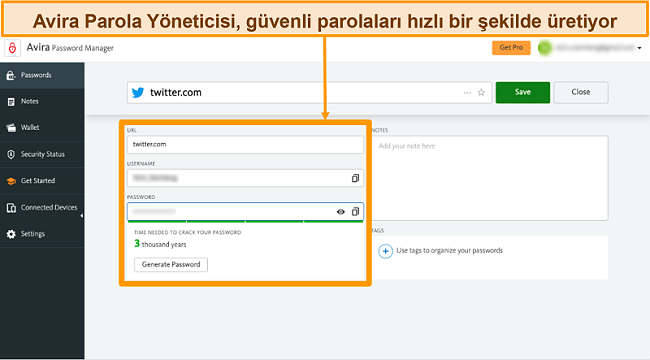 Avira Password Manager ekran görüntüsü