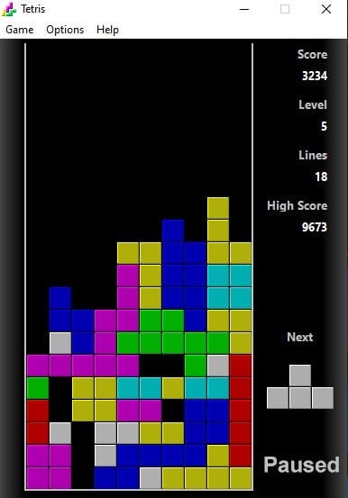 Tetris Game Play