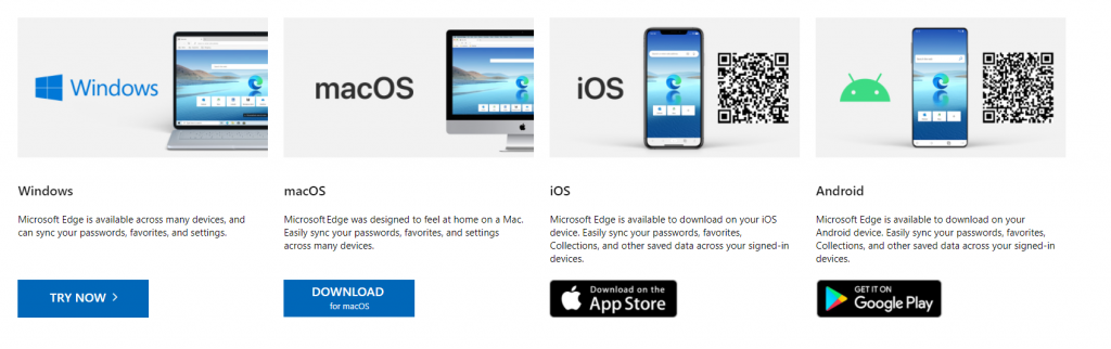 current version of edge browser