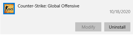 Uninstall Counter Strike