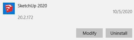 Uninstall Sketchup