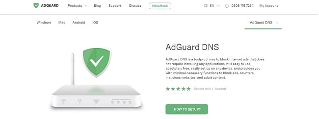 Screenshot of AdGuard web page.