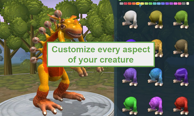 Customize your Spore creature