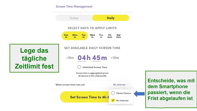 Net Nanny Screen Zeitmanagement