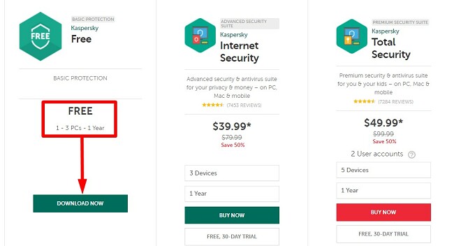 Download Kaspersky for free