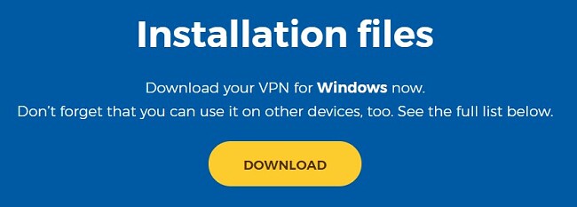 Download installation files HMA