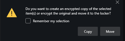 Kryptera kopia av dokument eller hela dokument