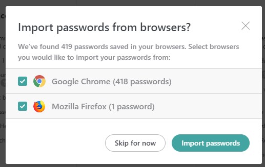 ブラウザに保存されたパスワードをNordPasssにインポートします