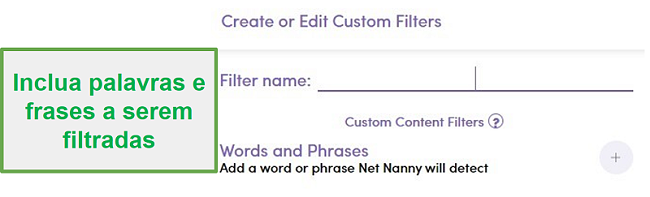Filtro Personalizado Net Nanny