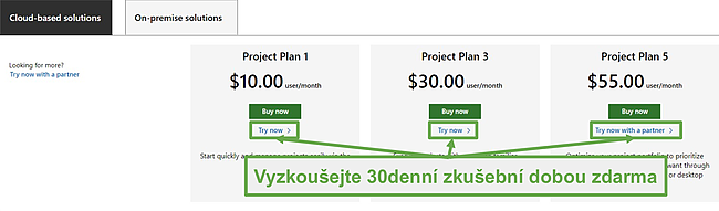 Vyzkoušejte Microsoft Project Free.