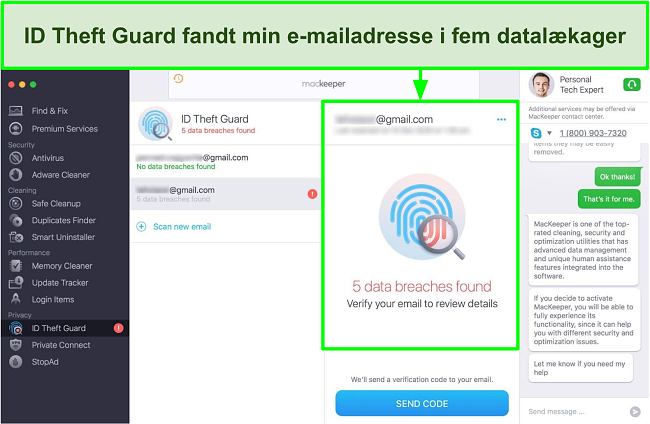 MacKeeper's ID Theft Guard har med succes identificeret 5 e -mail -databrud