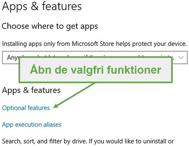 Windows 10-indstillingstrin for at hente XPS Viewer-softwaren