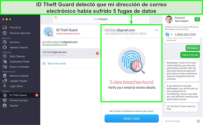 ID Theft Guard de MacKeeper identificó con éxito 5 violaciones de datos de correo electrónico