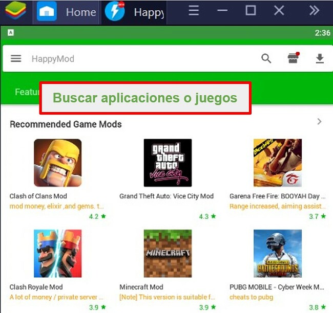 HappyMod te ofrece solo versiones modificadas de las aplicaciones o juegos que estás buscando