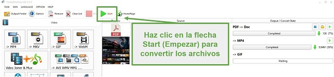 Convertir archivos