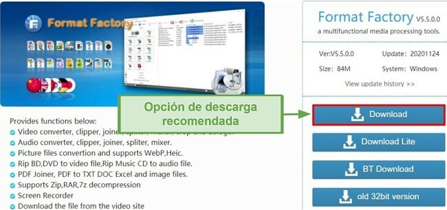 Descargar Format Factory