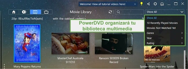 PowerDVD-organiza-biblioteca-multimedia