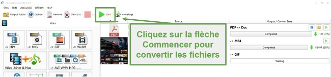 Convertir des fichiers