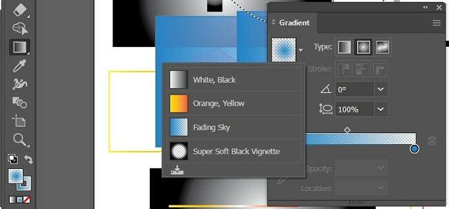 Gradient tool Illustrator