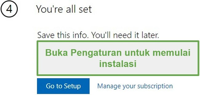 Buka penyiapan proyek